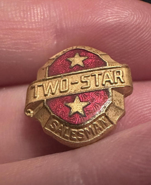Rare Curtis Automobile Car Military Company Award Pin Two Star Salesman