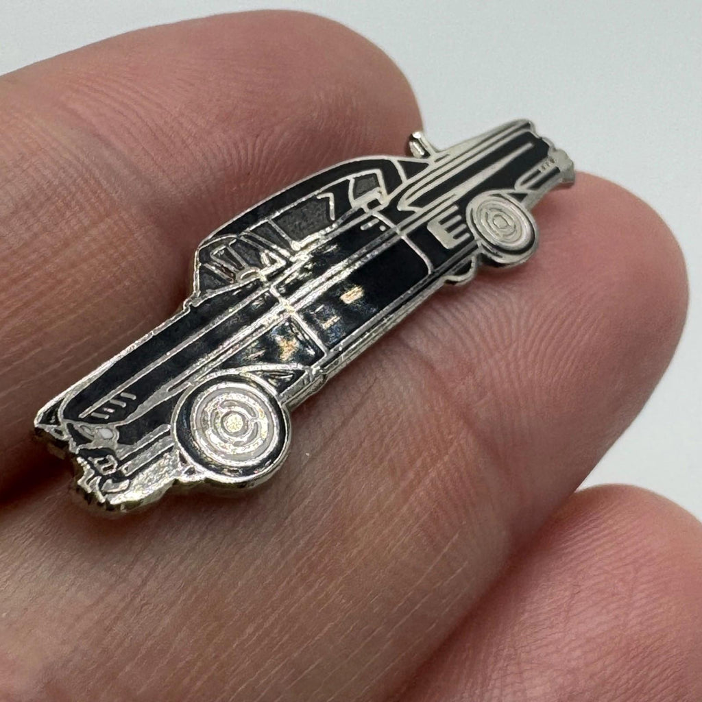 Vintage 1958 Black Chevy Impala Enamel Lapel Pin Black Classic Car Design