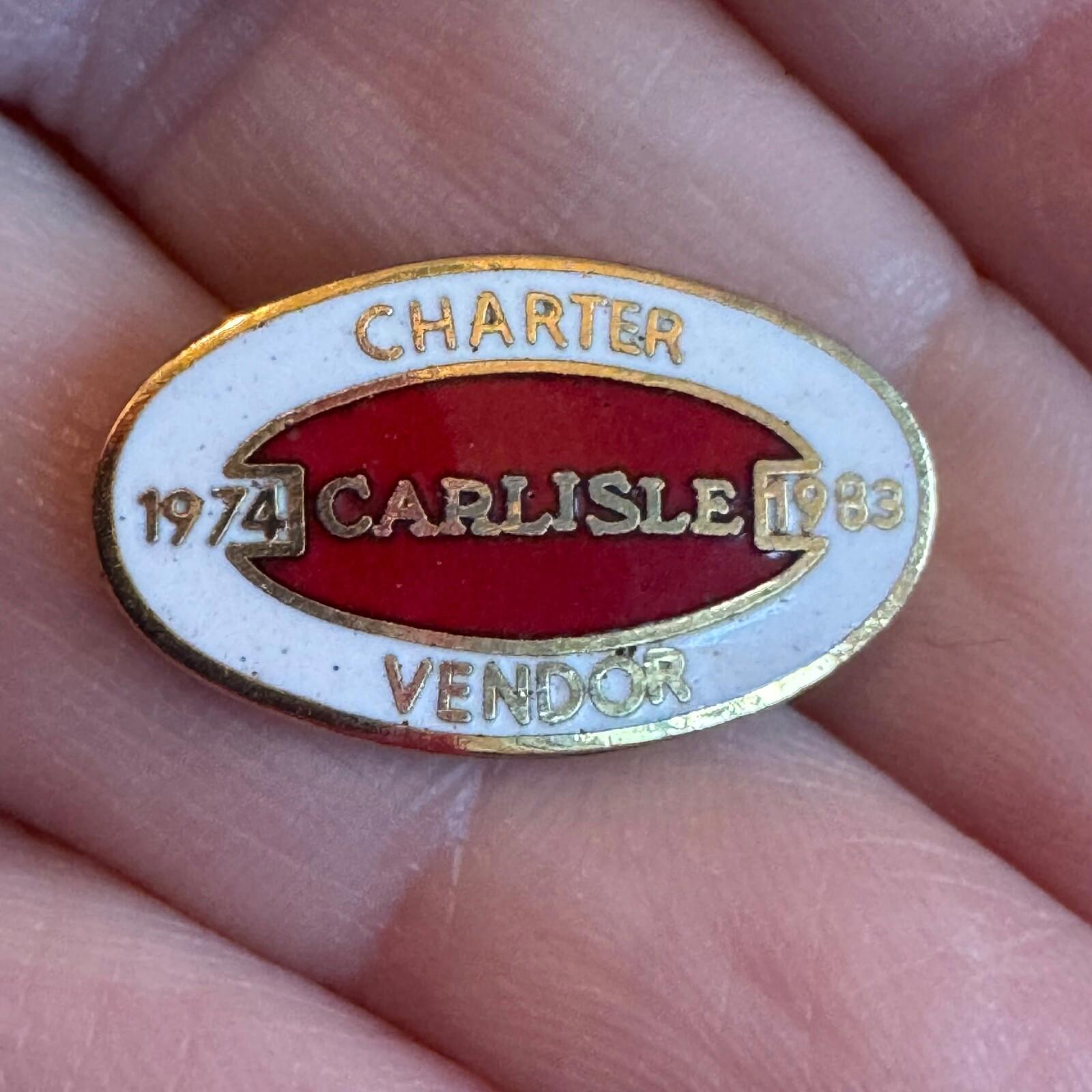 1974-1983 Carlisle Events Charter Vendor Lapel Pin Fairgrounds Auctions Car Auto