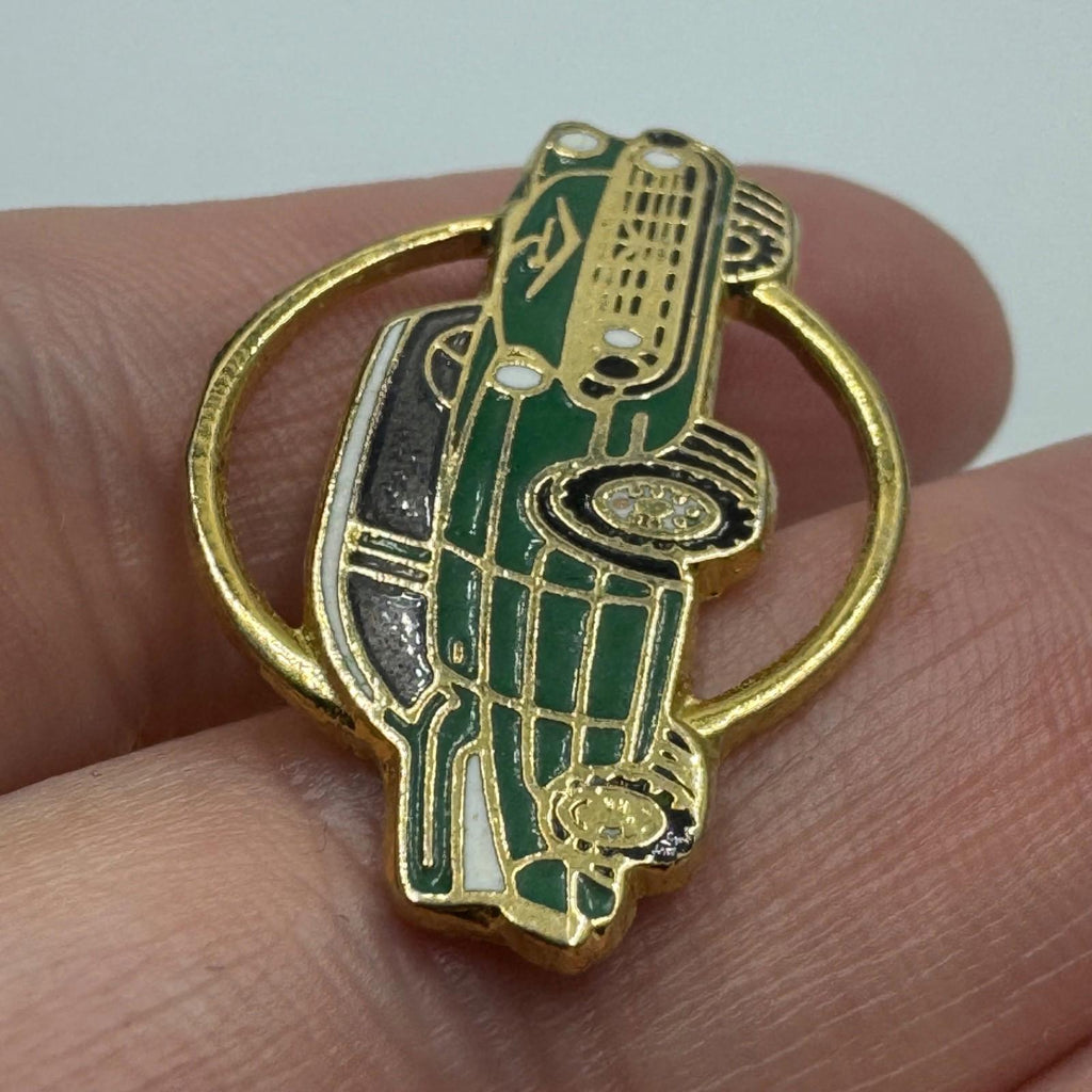 Vintage 1957 Green Chevy Wagon Enamel Lapel Pin Classic Car Auto Chevrolet
