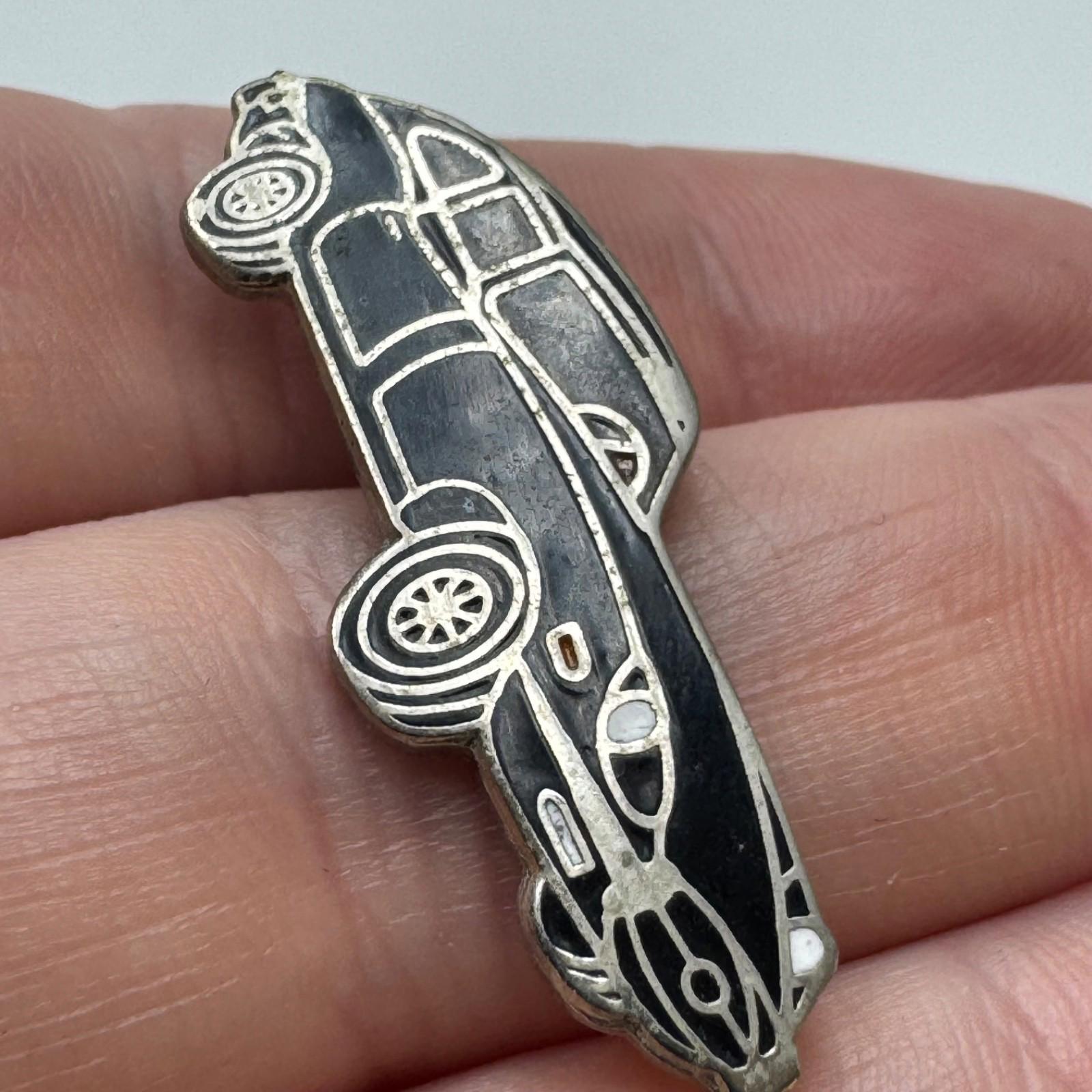 Vintage Jaguar XKE Type Black Classic Sports Car Coupe Enamel Lapel Pin
