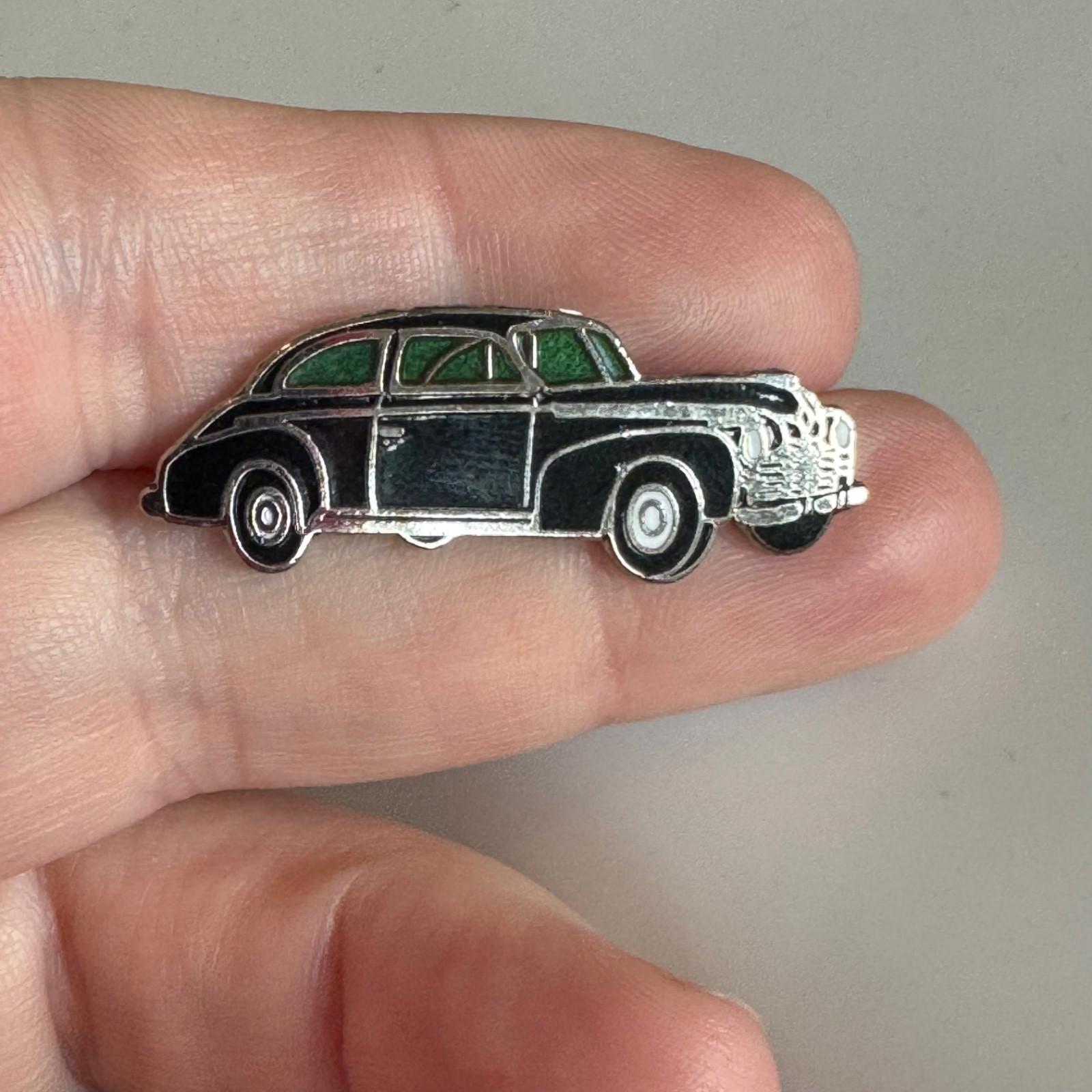 Vintage 1941 Chevy Black Classic Sedan Car Enamel Lapel Pin Chevrolet
