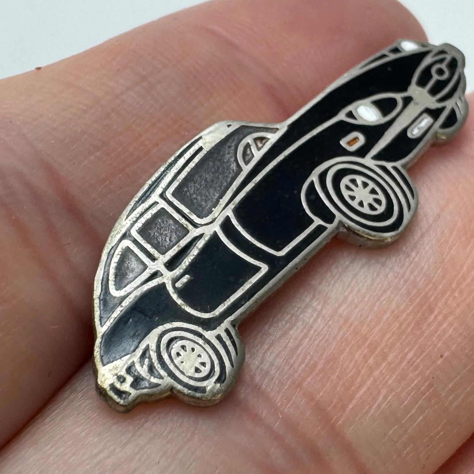 Vintage Jaguar XKE Type Black Classic Sports Car Coupe Enamel Lapel Pin