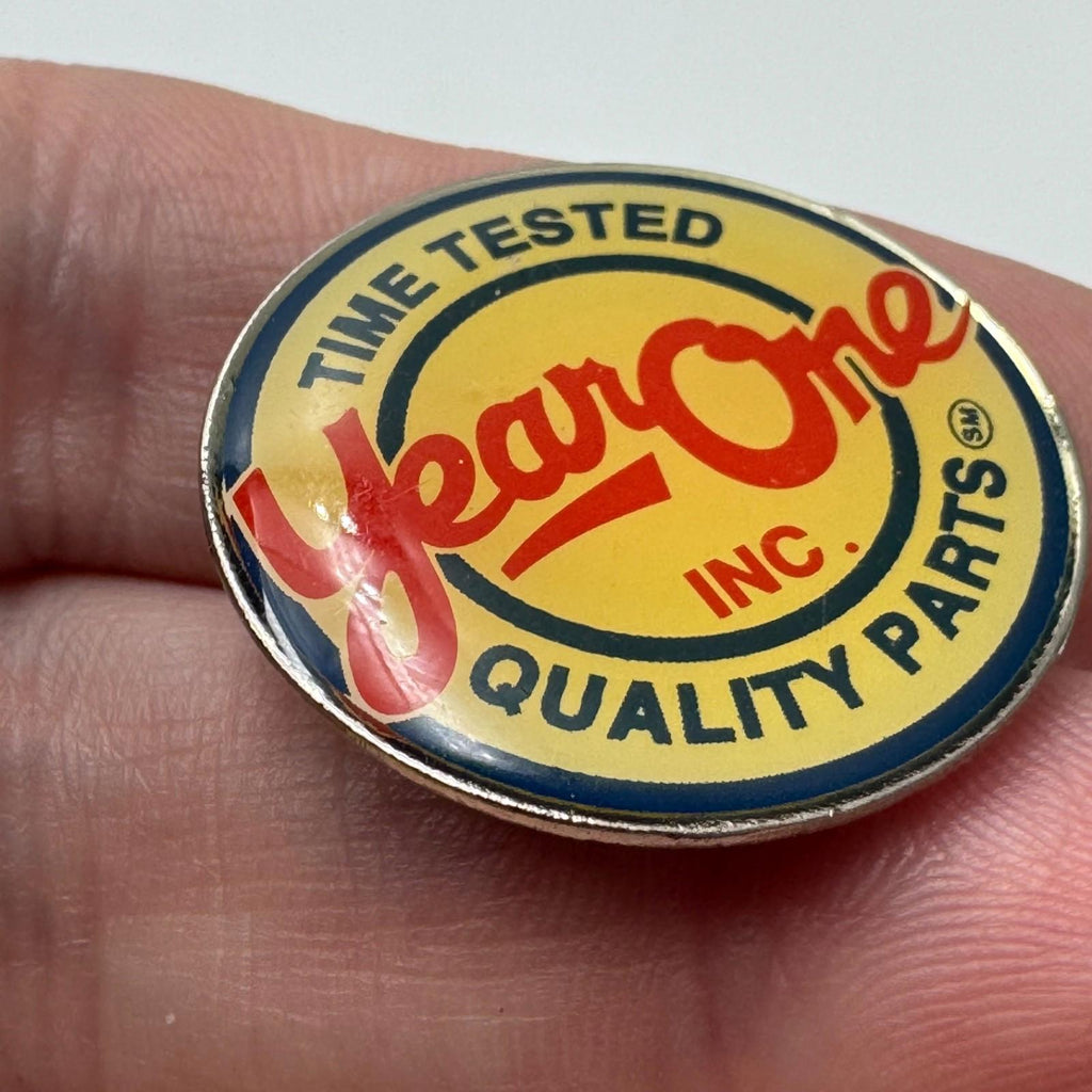 Vintage Year One Inc Time Tested Quality Parts Logo Lapel Pin Muscle Car