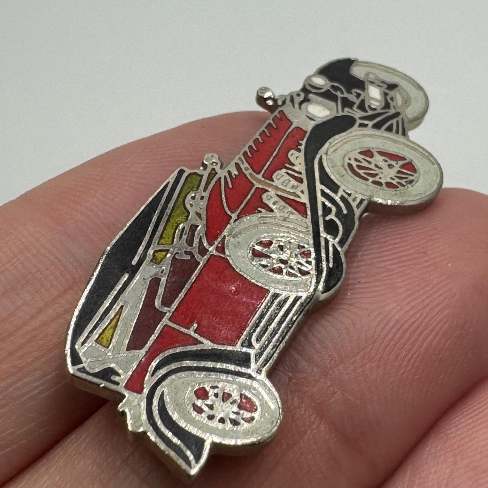 Vintage Mercedes-Benz 710 SS Red Enamel Lapel Pin Classic Car Souvenir
