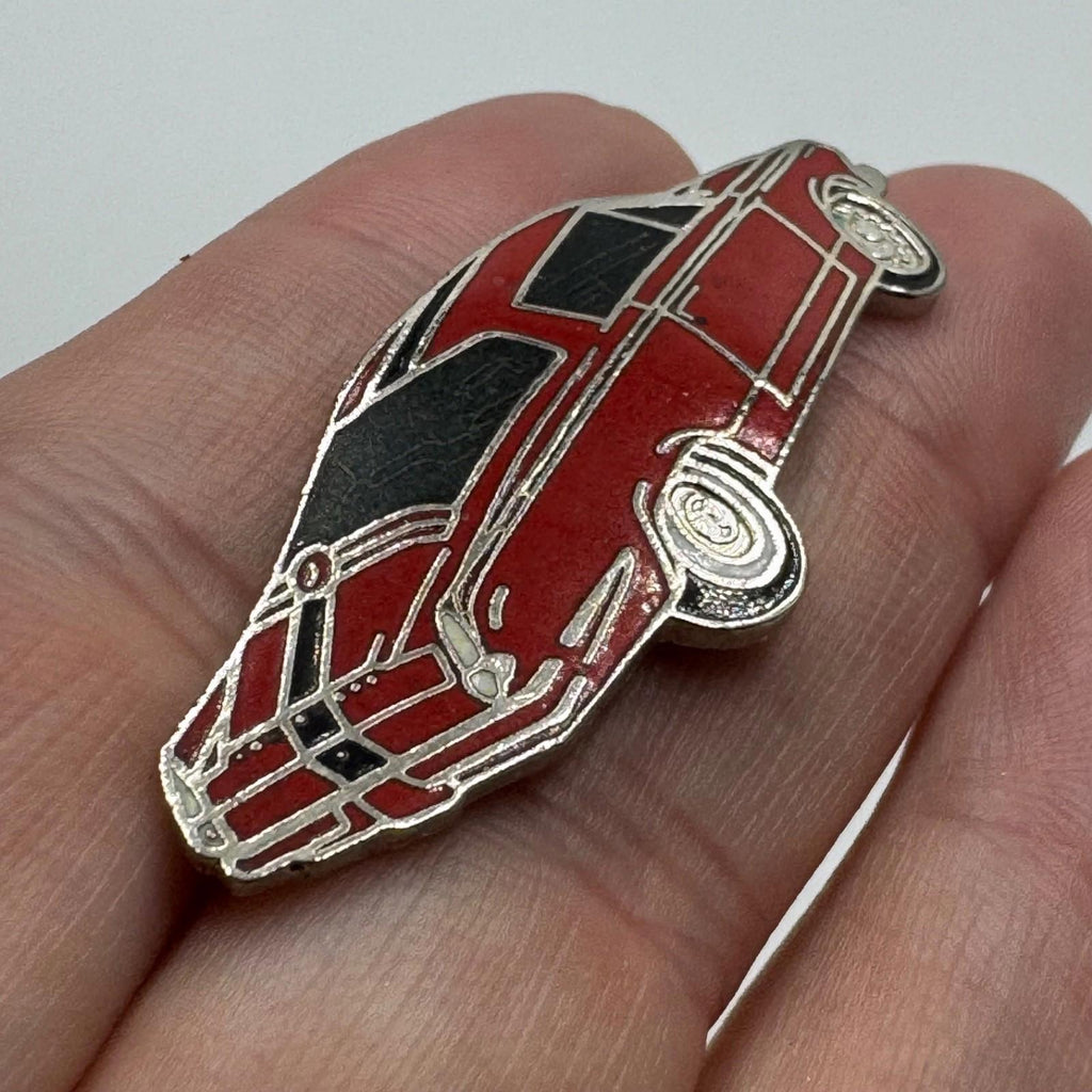 Vintage 1964 Plymouth Barracuda Red Enamel Lapel Pin Classic Car Rare