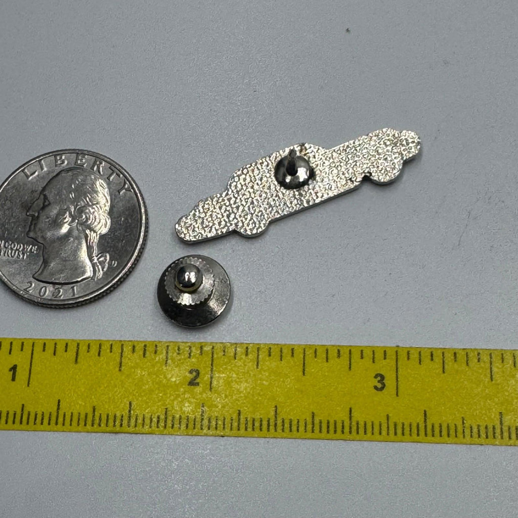 Vintage 1950s Ford Thunderbird Black Enamel Lapel Pin Classic Car