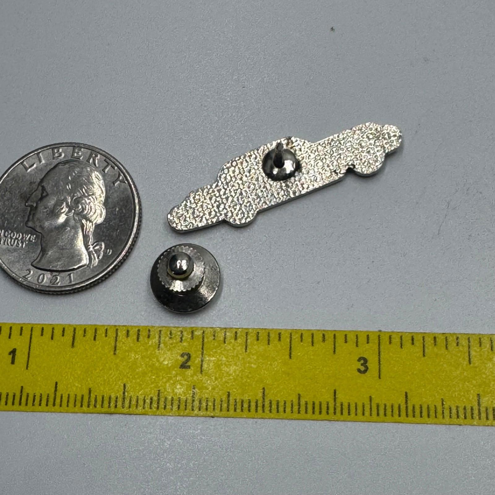 Vintage 1950s Ford Thunderbird Black Enamel Lapel Pin Classic Car