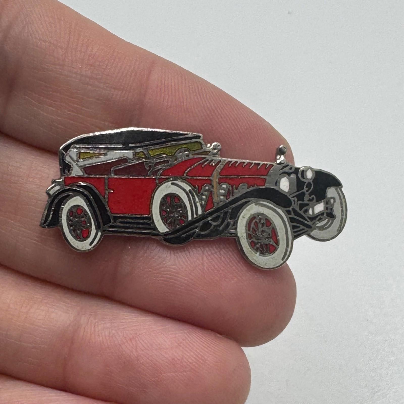 Vintage Mercedes-Benz 710 SS Red Enamel Lapel Pin Classic Car Souvenir