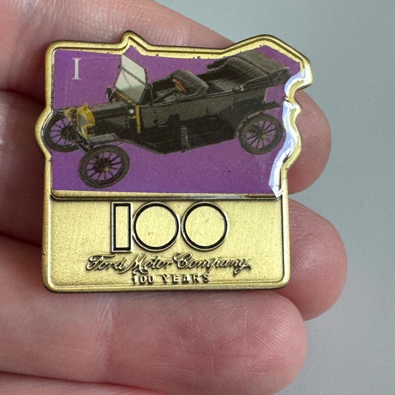 Ford Motor Company 100 Years Lapel Pin I Model T Anniversary Car Pin