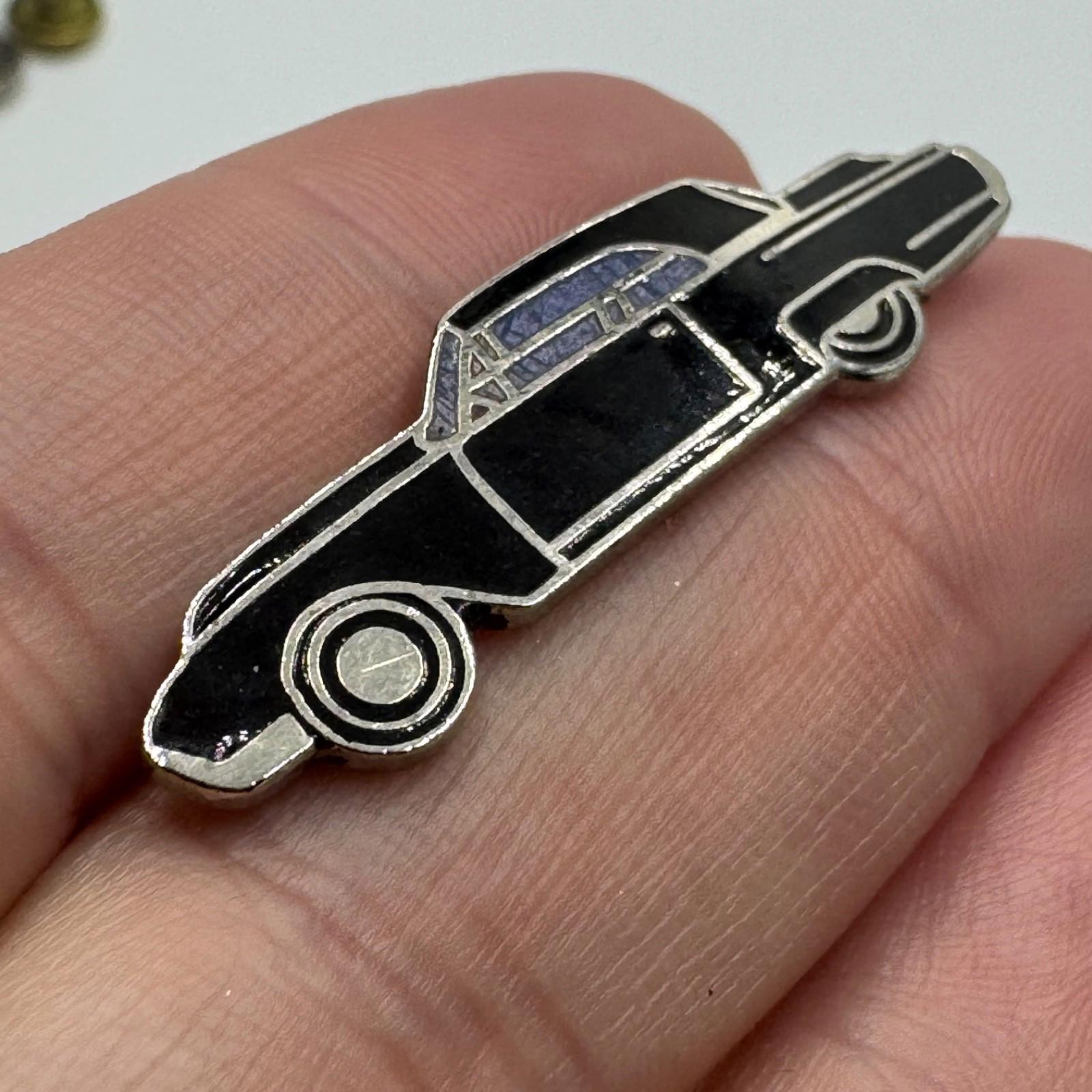 Vintage 1950s Ford Thunderbird Black Enamel Lapel Pin Classic Car