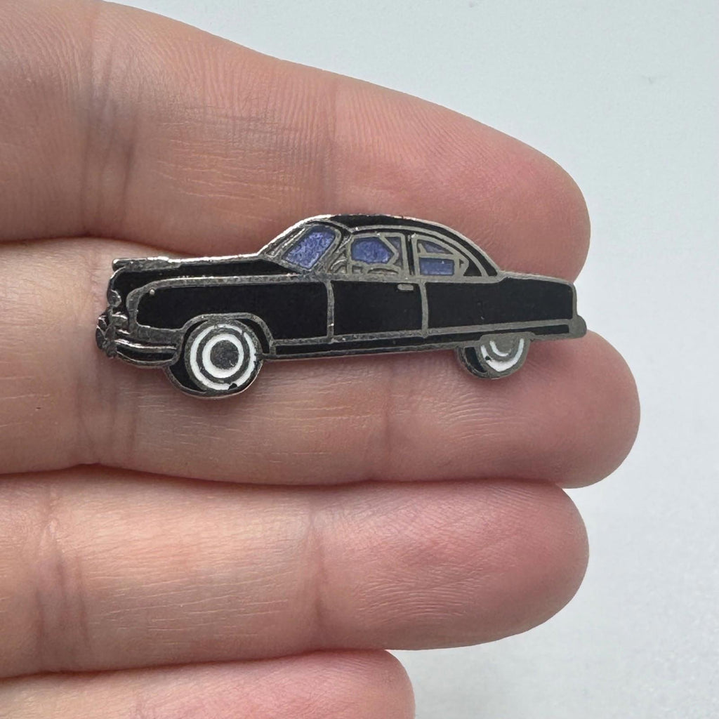 Vintage 1950s Kaiser Frazer Black Enamel Lapel Pin Muscle Car Collectible