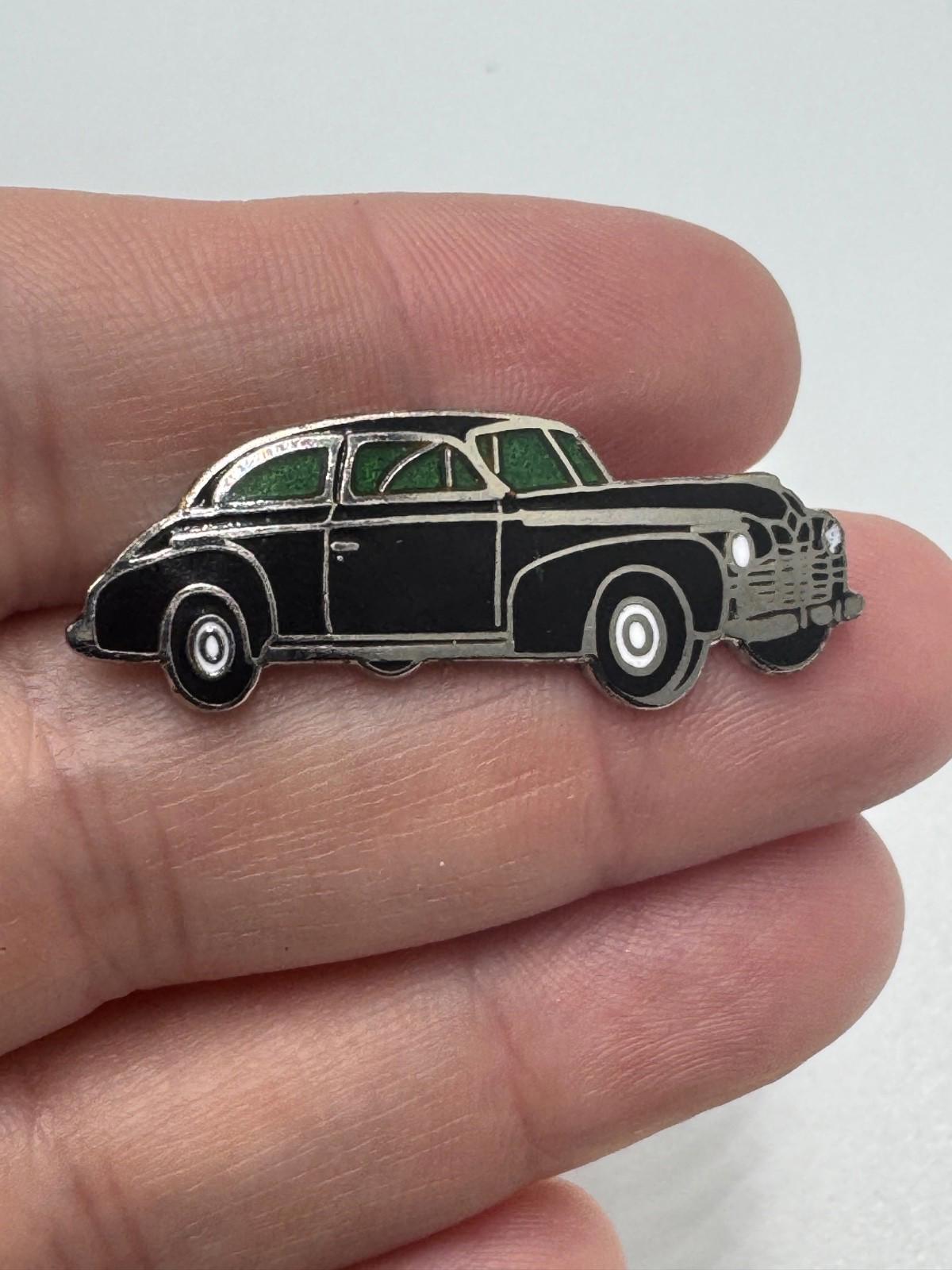 Vintage 1941 Chevrolet Sedan Black Enamel Lapel Pin Classic Car Chevy