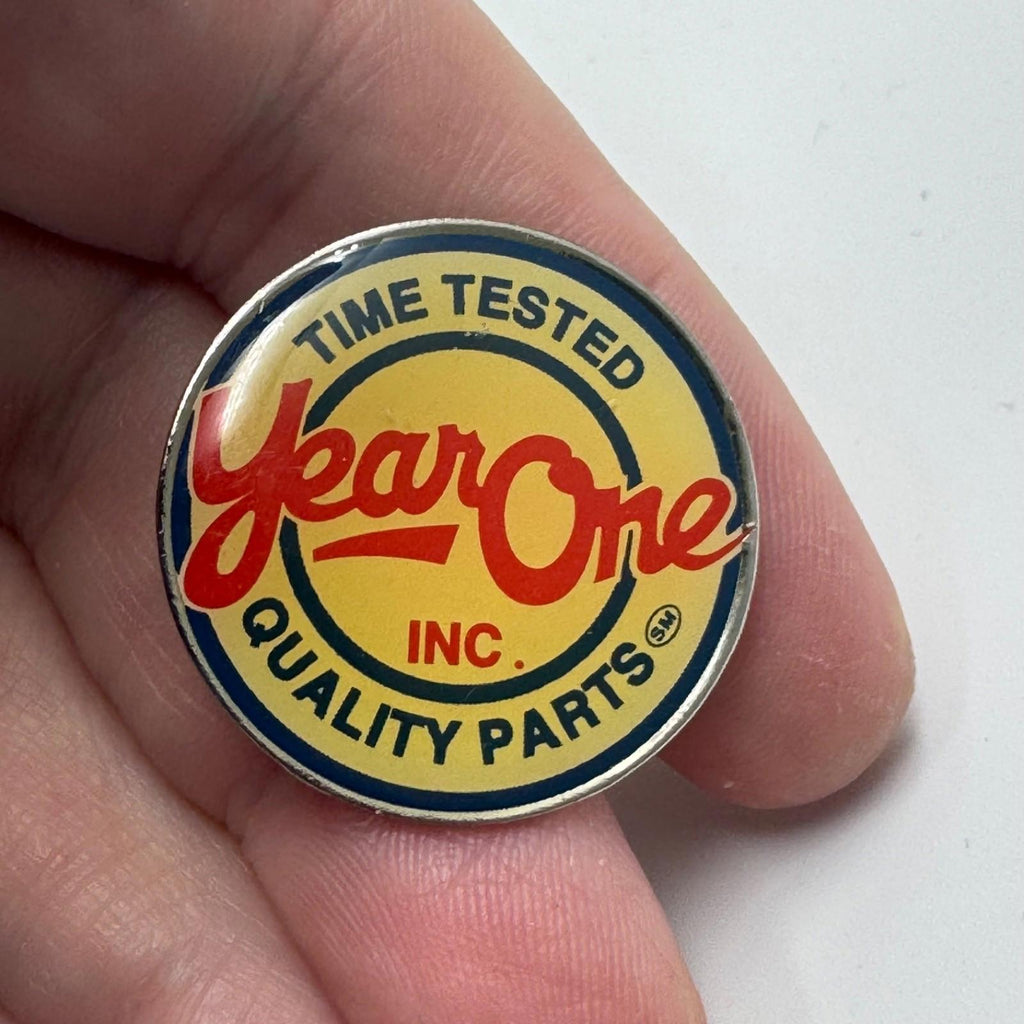 Vintage Year One Inc Time Tested Quality Parts Logo Lapel Pin Muscle Car
